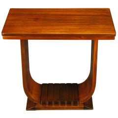 French Style Art Deco Mahogany & Rosewood End Table