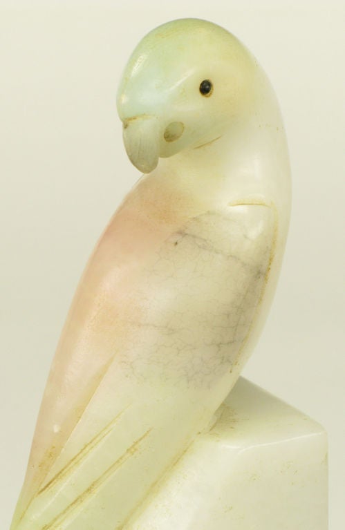 alabaster bird bookends
