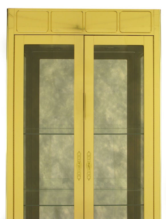 Mastercraft Brass & Glass Illuminated Vitrine 2