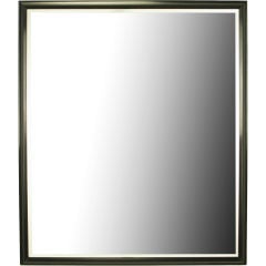American Of Martinsville Classic Black Lacquered Wood Mirror