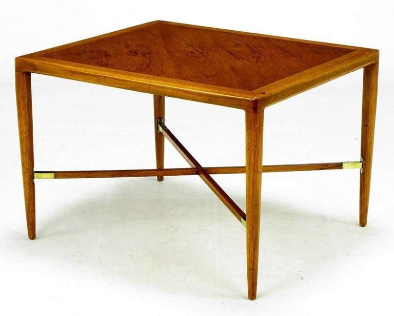 Tomlinson Walnut & Ash End Table With X-Base Stretcher
