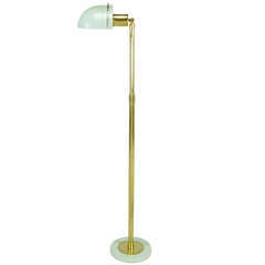 Art Deco Revival Brass & Robin's Egg Blue Articulated Floor Lamp 11