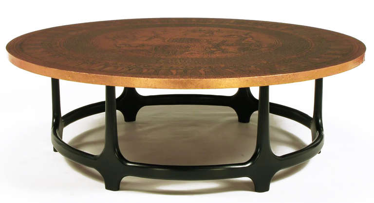 copper coffee table round
