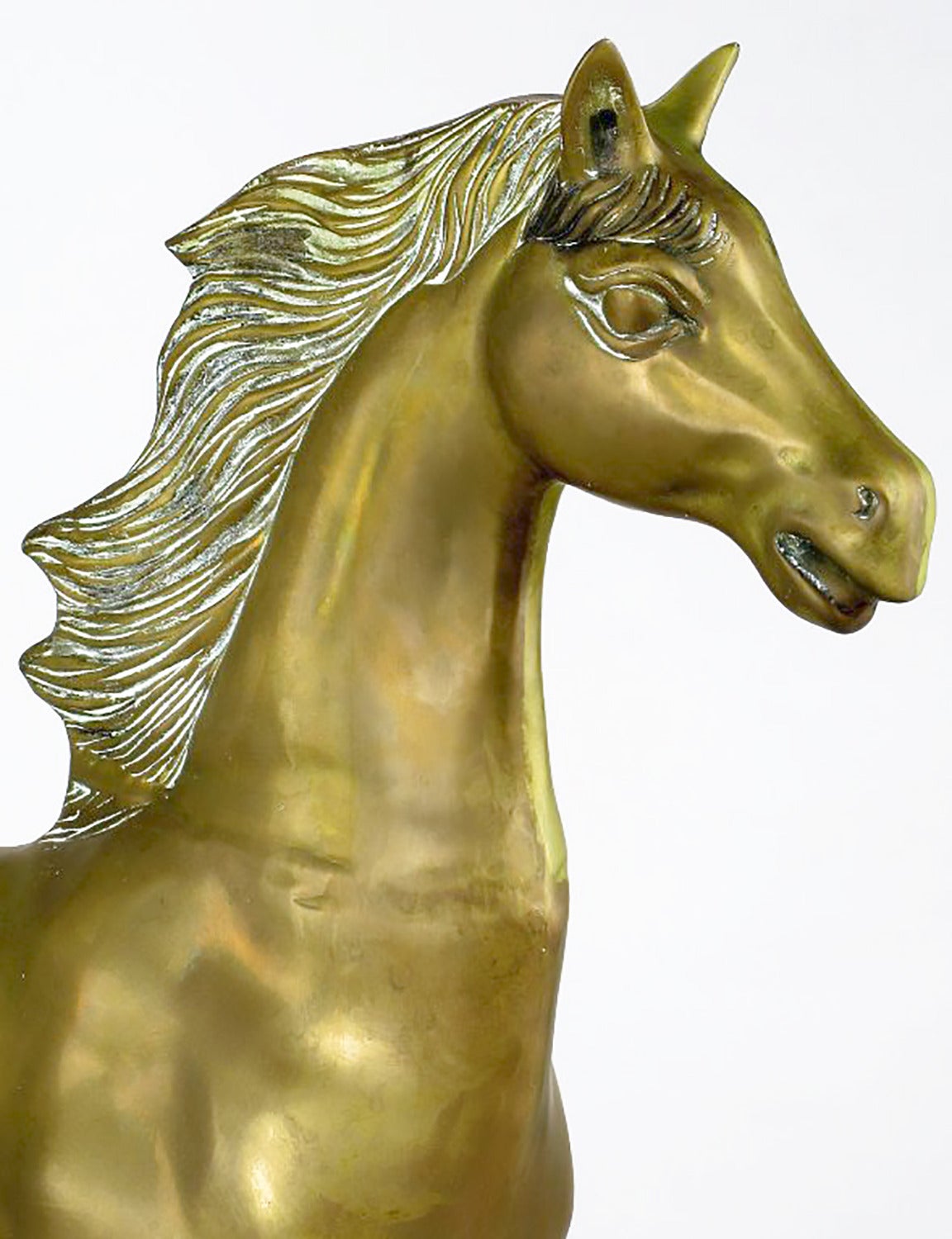 Unusual Brass Rocking Horse Sculpture In Good Condition In Chicago, IL