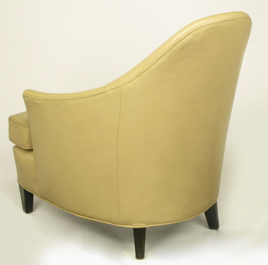20th Century Pair John Hutton For Donghia Taupe Leather 