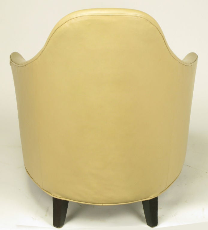 Wood Pair John Hutton For Donghia Taupe Leather 