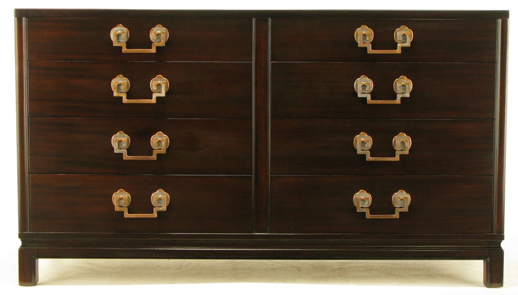 American Landstrom Furniture Ribbon Mahogany Eight Drawer Dresser