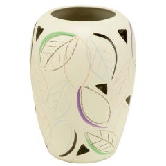 Scheurich Ceramic West German Painted Pottery Vase. 1