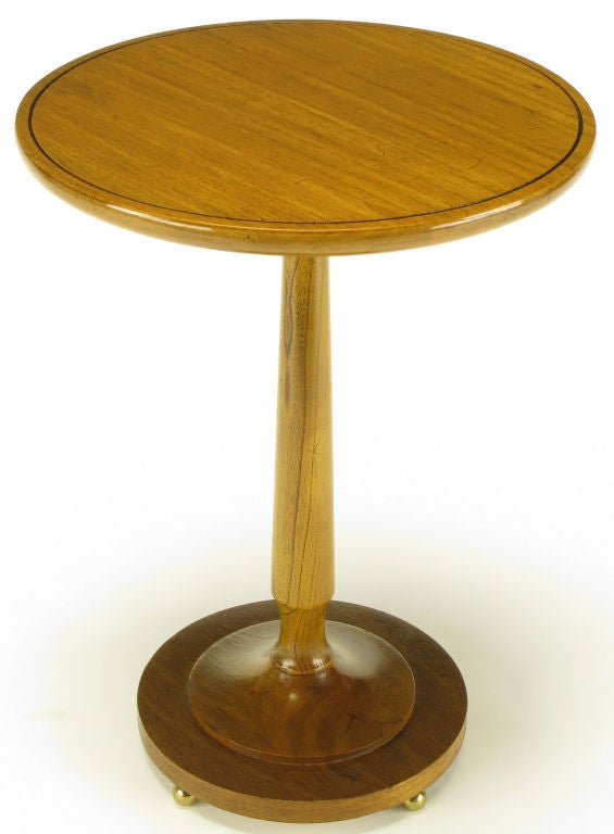 Petite Figured Walnut & Bleached Mahogany Gueridon