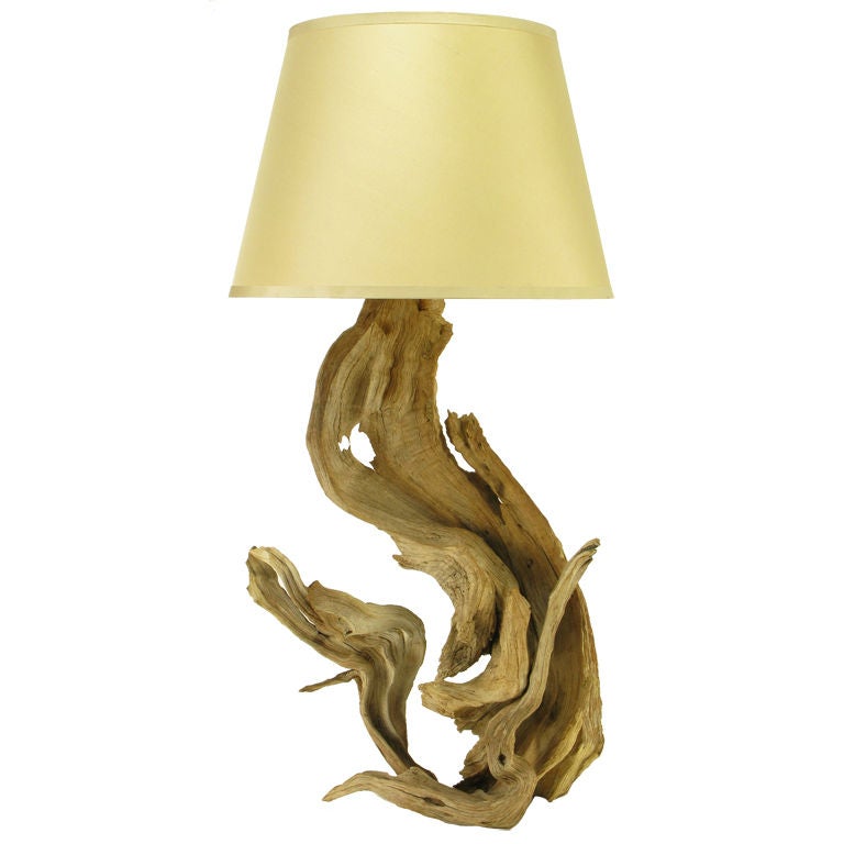 Naturally Sculpted Driftwood Table Lamp at 1stDibs