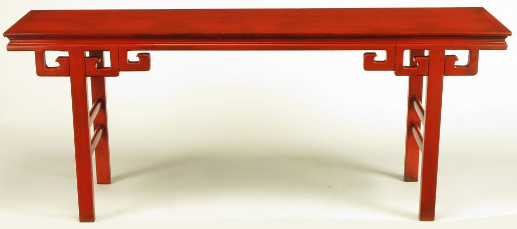 Chinoiserie Altar Table In Cinnabar Lacquer