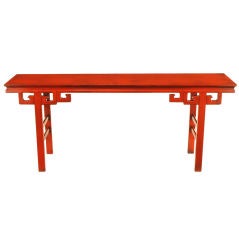 Chinoiserie Altar Table In Cinnabar Lacquer