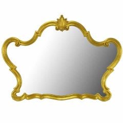 Italian Gilt Composite Wood & Gesso Rococo Wall Mirror