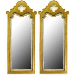 Pair Gilt Moroccan Style Wall Mirrors