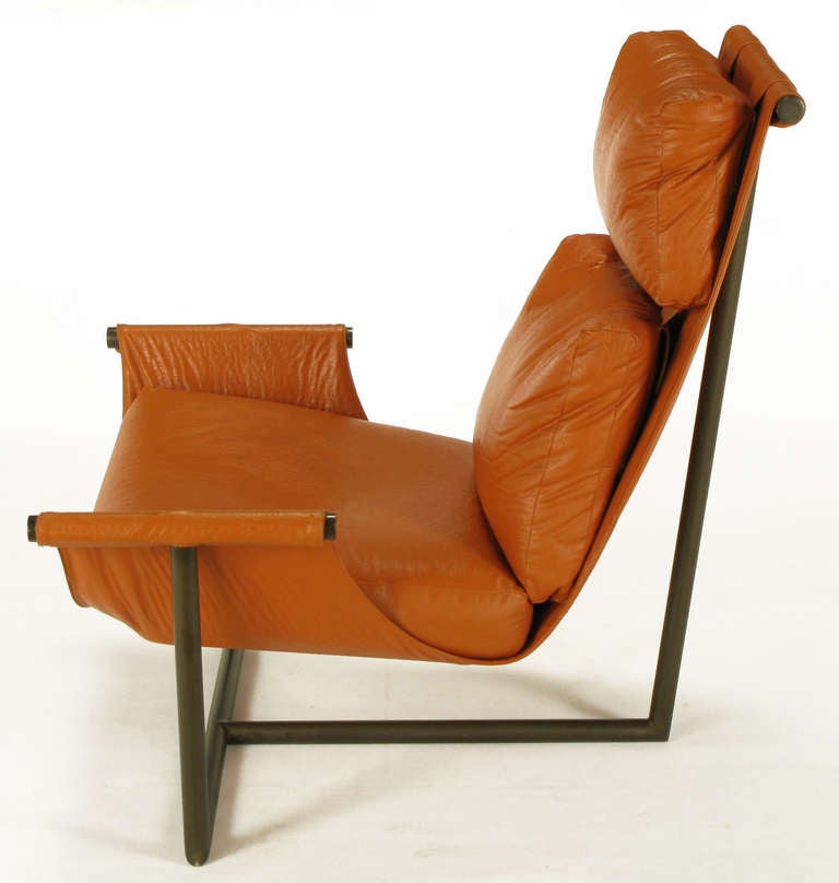 American Steel T-Based Sling Chair by Jules Heumann for Metropolitan Furniture