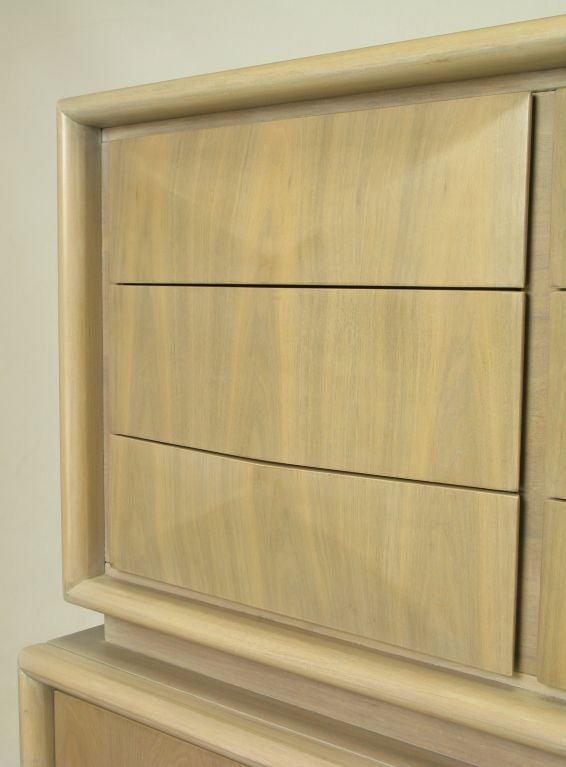 Bleached & Glazed Walnut Pyramidal Front Chest-On-Chest 3