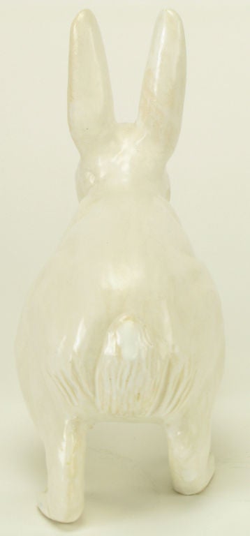 Life-Like Italian Majolica White Rabbit 2