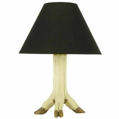 Vintage Deer Hoof Taxidermy Four Legged Table Lamp