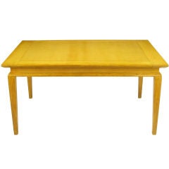 1950s Modern Oak Recessed Apron DIning Table