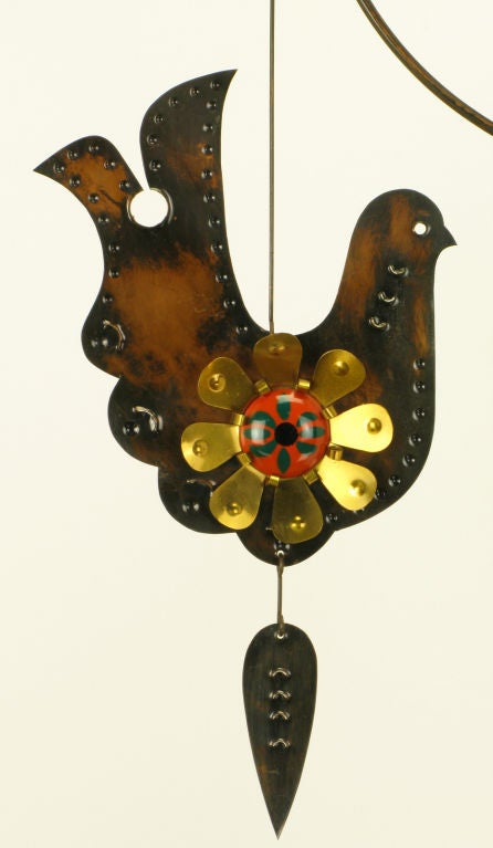 Brass & Copper Decorative Mobile After Bustamante For Sale 4