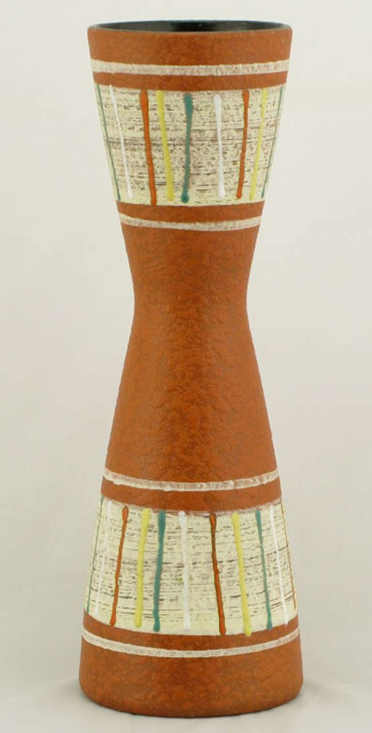 Carstens Tönnieshof Polychrome Glazed Relief Pottery Vase