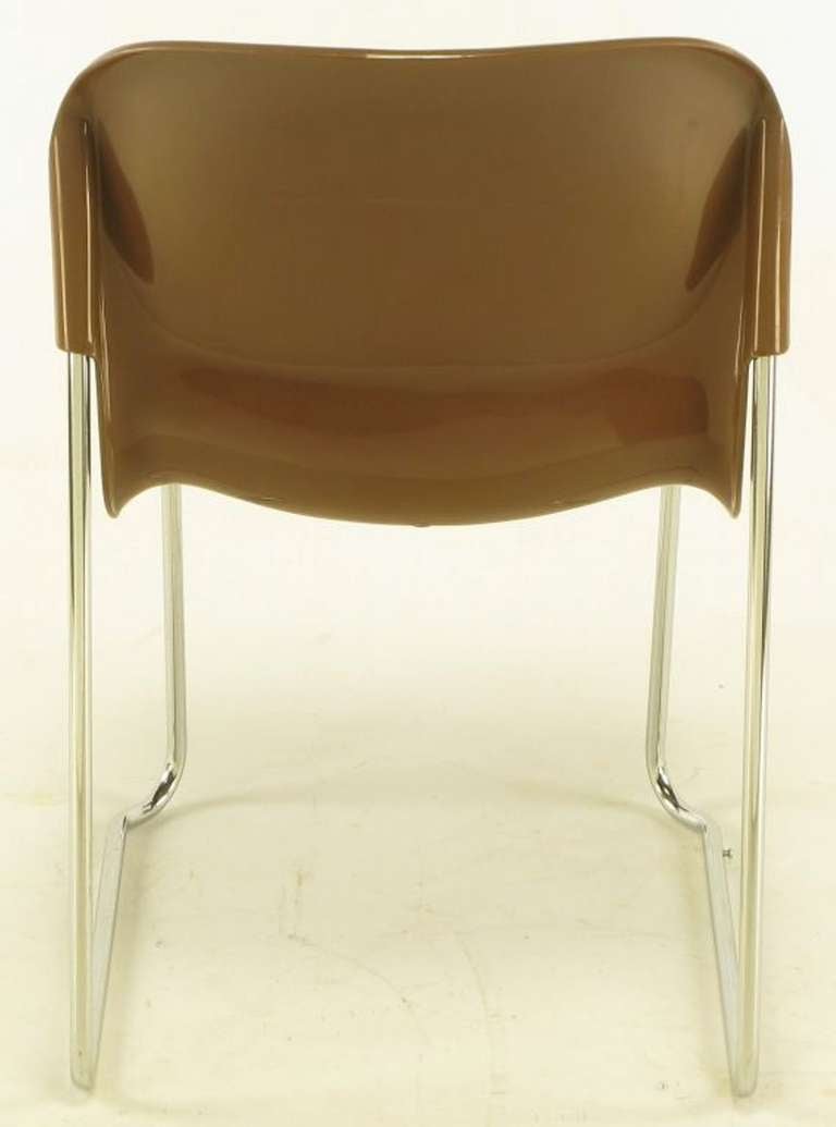 Four Gerd Lange West German Chrome SM 400 Swing Chairs For Sale 1