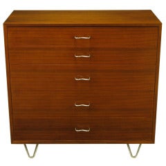 Vintage George Nelson Mahogany Five-Drawer Tall Chest