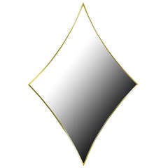 Brass Rhombic Arc Framed Mirror 11