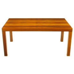 Dyrlund Danish Parquetry Top Parsons Dining Table