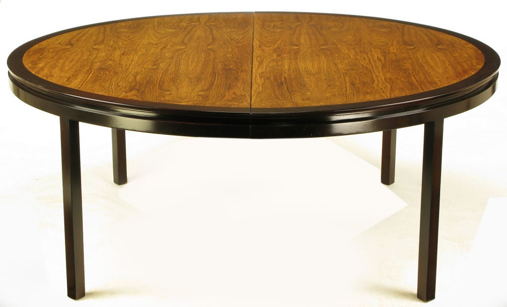 72" Edward Wormley Mahogany & Natural Rosewood Oval Dining Table