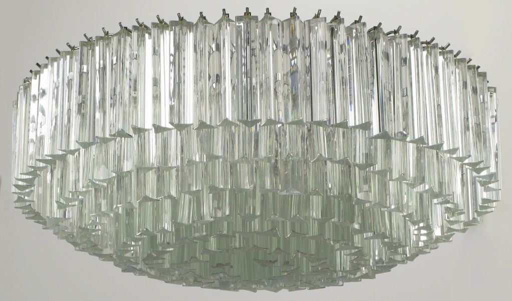 Venini Murano Glass Thirty Two Inch Diameter Chandelier