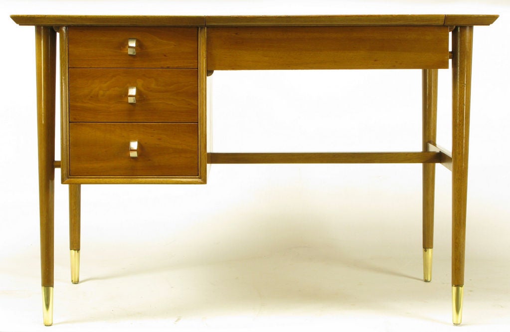 Mid-20th Century Landstrom Furniture Walnut & Mahogany Lift-Top Vanity