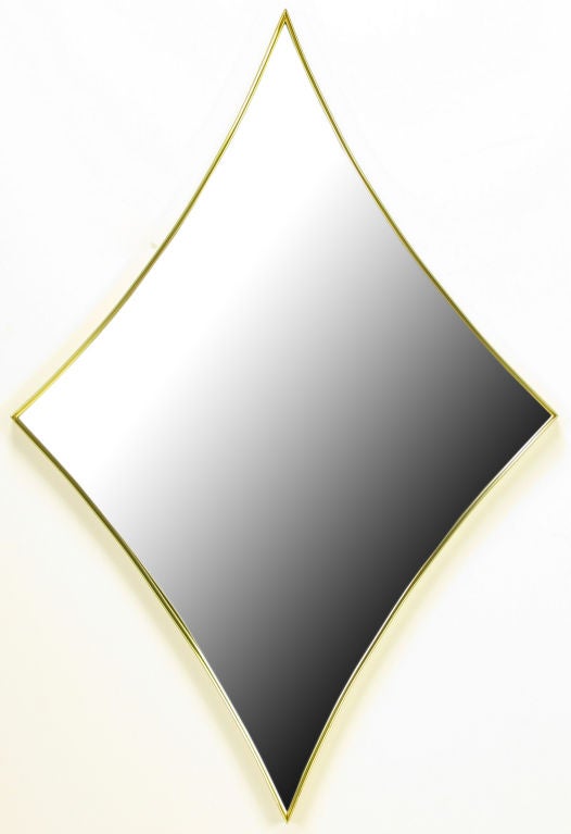 Brass Rhombic Arc Framed Mirror