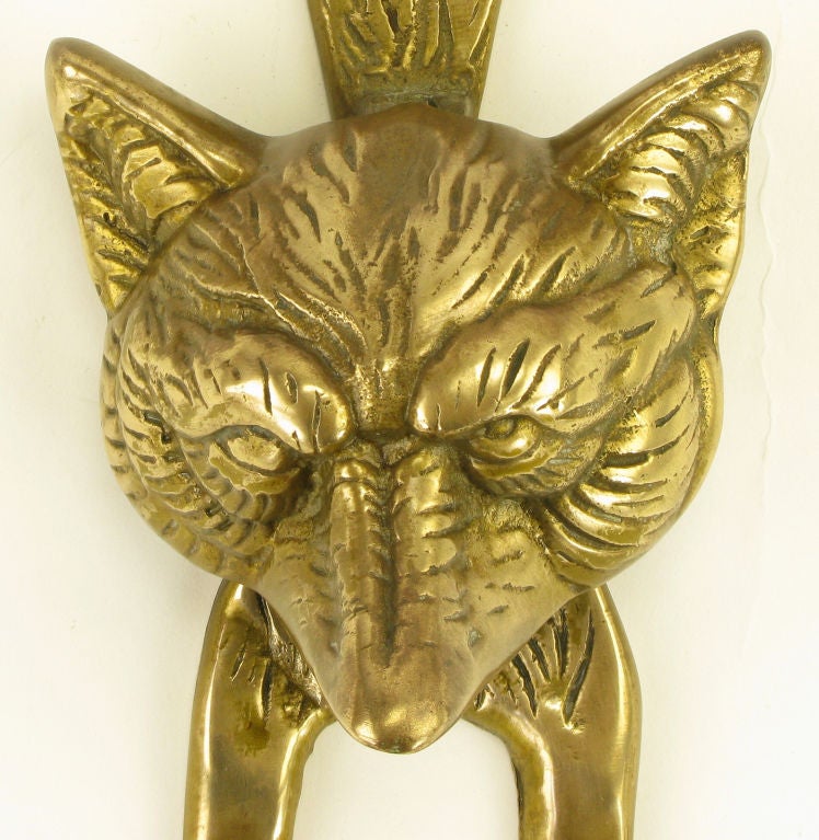 fox brass door knocker