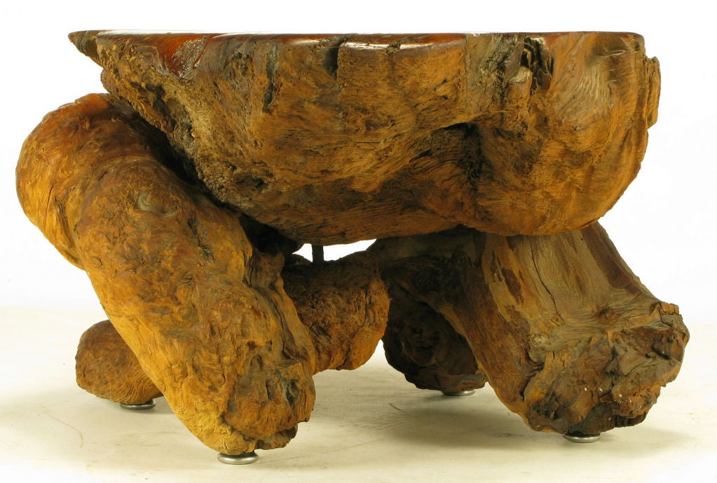 Burled Redwood End Table 4