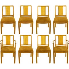 Eight Edward Wormley Light Mahogany Dining Chairs