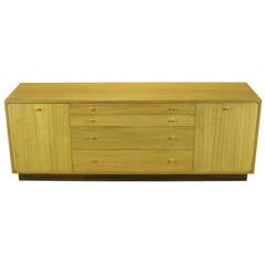 Harvey Probber Bleached Ribbon Mahogany Long Cabinet 3