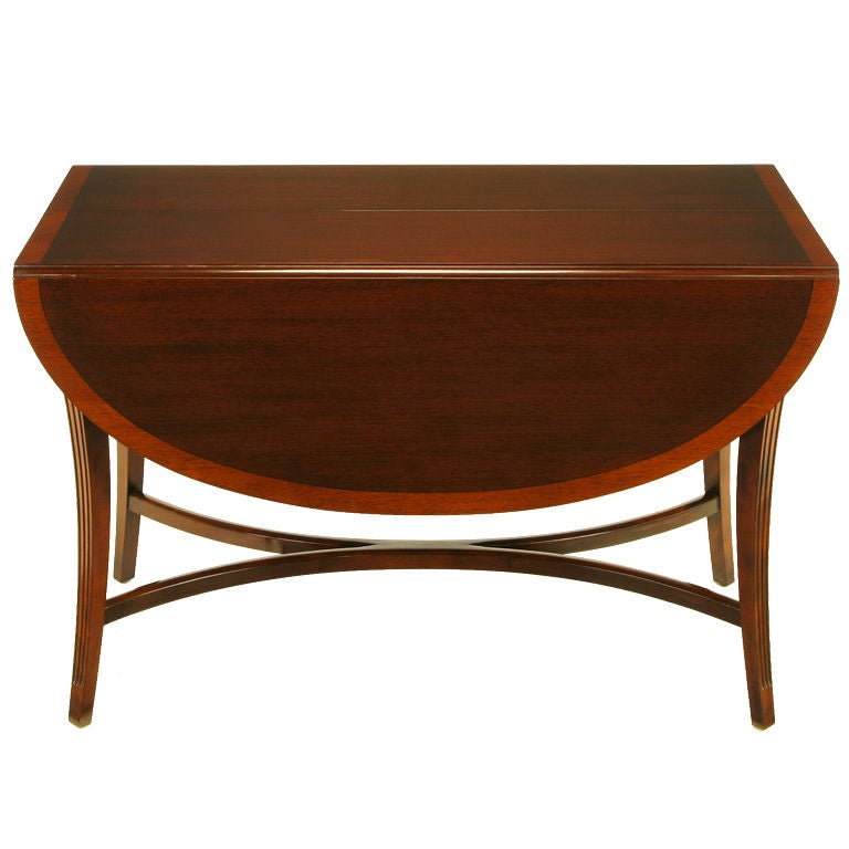 Charak "Danbury" Mahogany Drop Leaf Dining Table