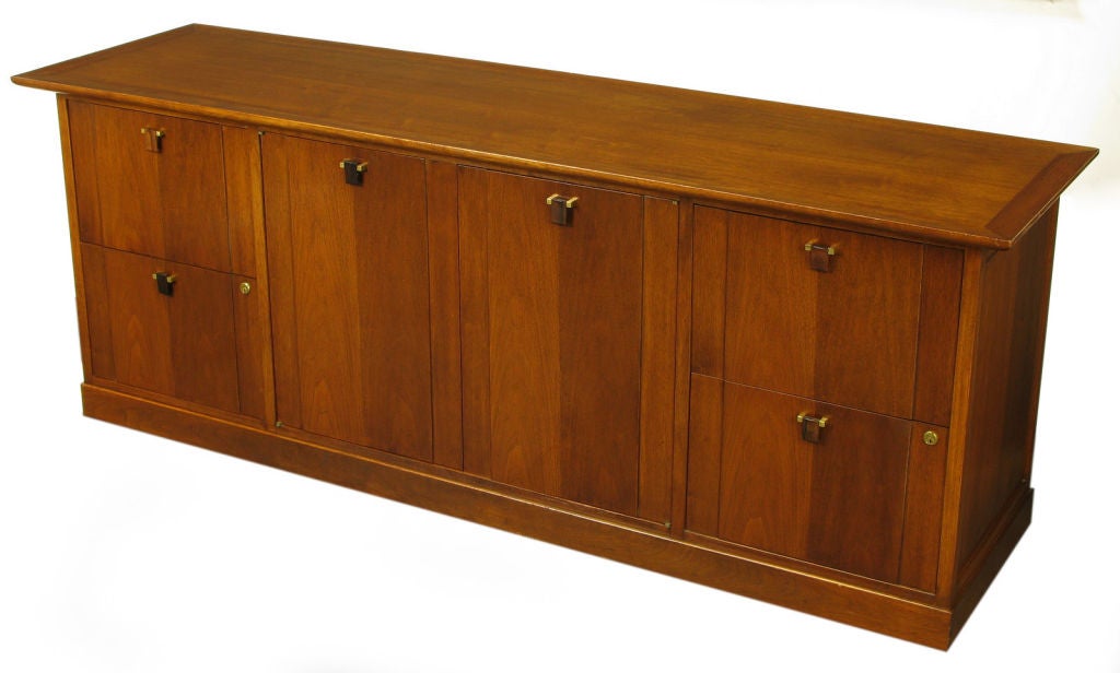 Mid-20th Century Edward Wormley Mahogany & Rosewood Raised Edge Credenza