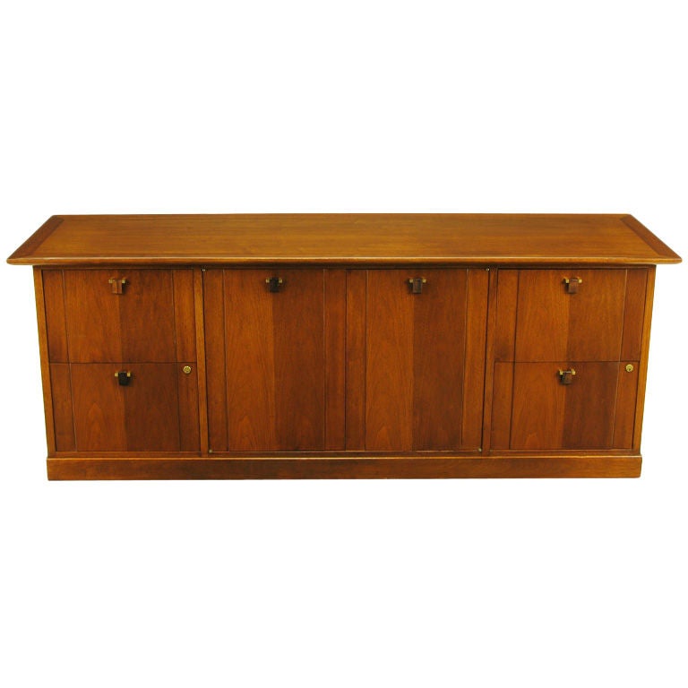 Edward Wormley Mahogany & Rosewood Raised Edge Credenza