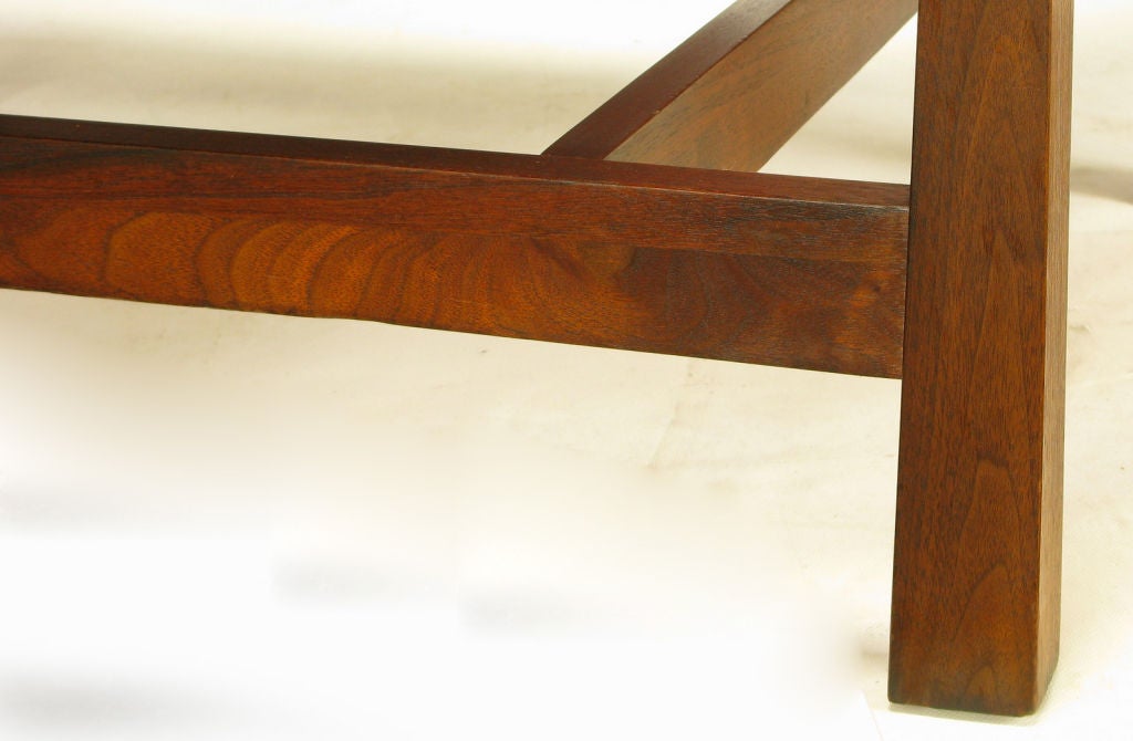 Pair Custom Umber Upholstered Mahogany Frame Scoop Chairs 5