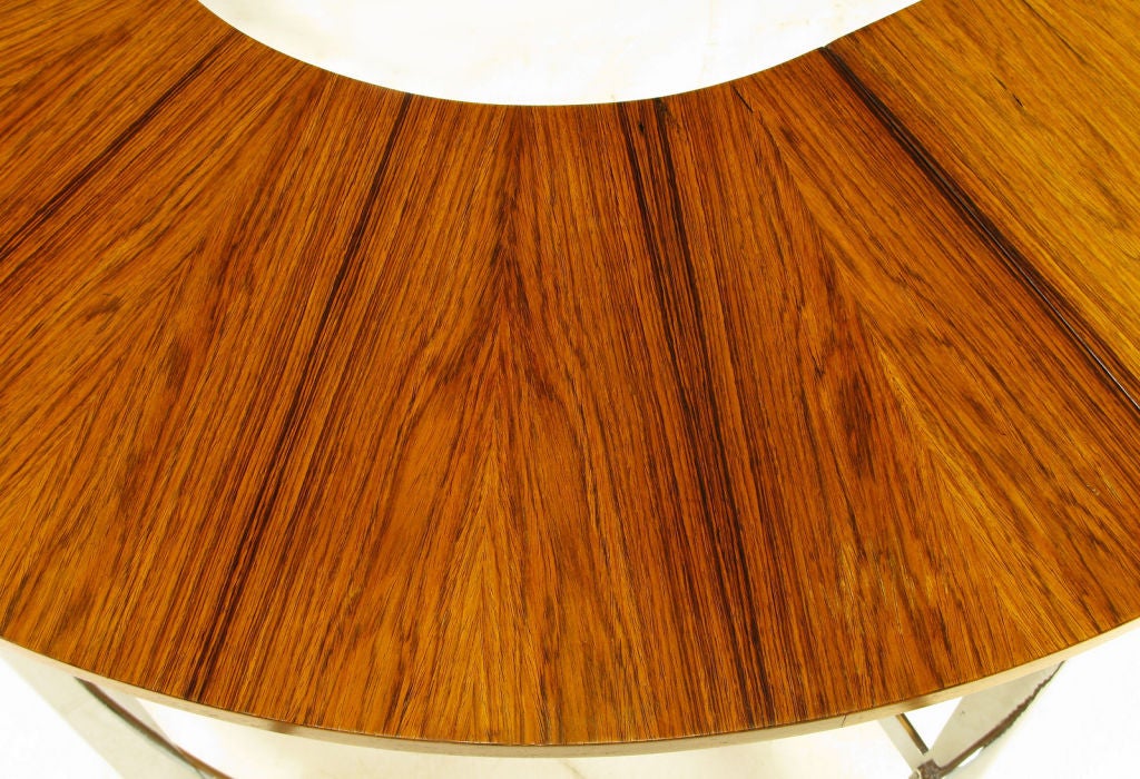 Hans Brattrud Rosewood & Chrome U-Shape Writing Table 4