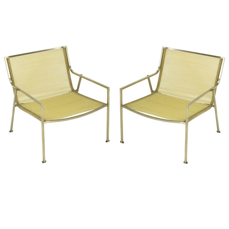 Pair Giandomenico Belotti (1922-2004) "Spaghetti" Lounge Chairs