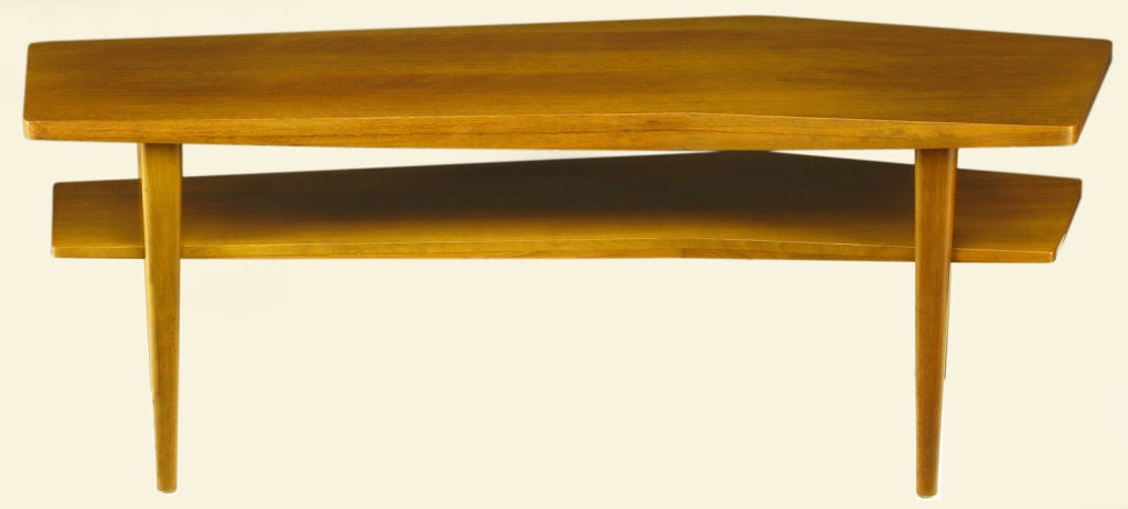 M.Singer & Sons Angled Italian Walnut Coffee Table