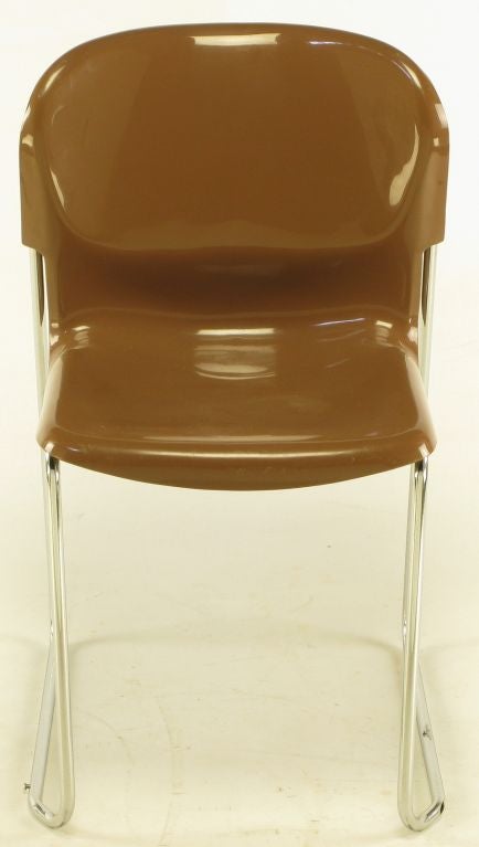 Four Gerd Lange West German Chrome SM 400 Swing Chairs 1