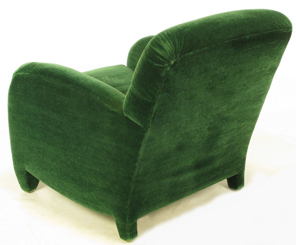 American Donghia Deco Revival Club Chair In Emerald Green Mohair