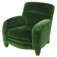 Donghia Deco Revival Club Chair In Emerald Green Mohair
