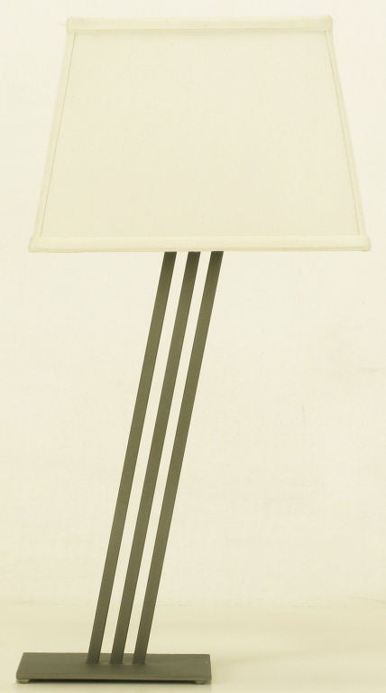 Postmodern Memphis-Style Angled Metal Table Lamp