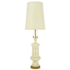51" Italian Alabaster Moroccan Design Table Lamp.