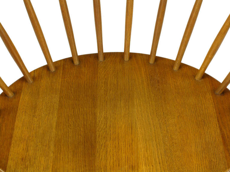 Swedish Elliptical Spindle Back Chair in the Style of Nanna Ditzel 3